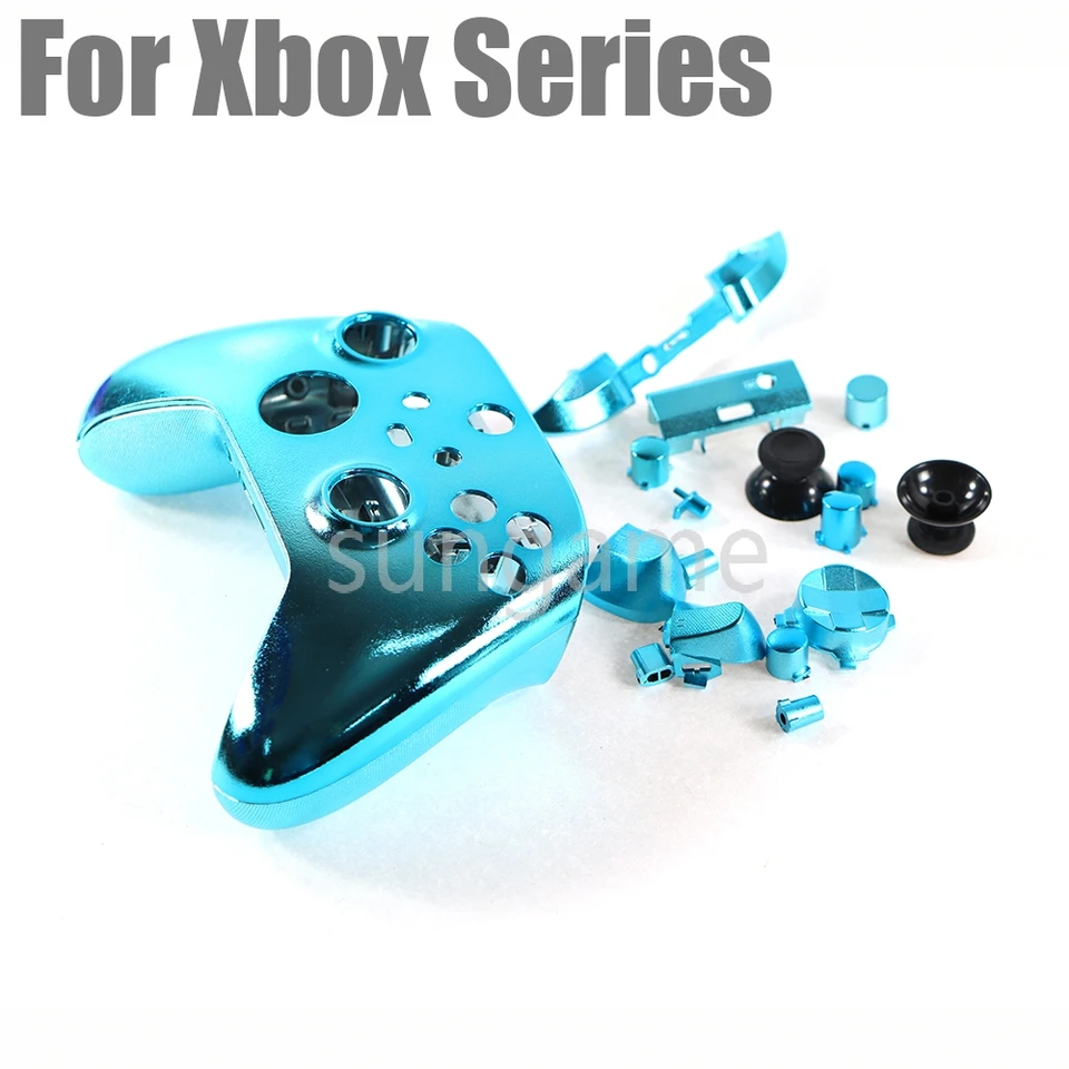 1set pre Xbox Series SX Controller Electroplated Shell Cover Cover Výmena prednej čelnej dosky s tlačidlami Trigger Abxy LB RB