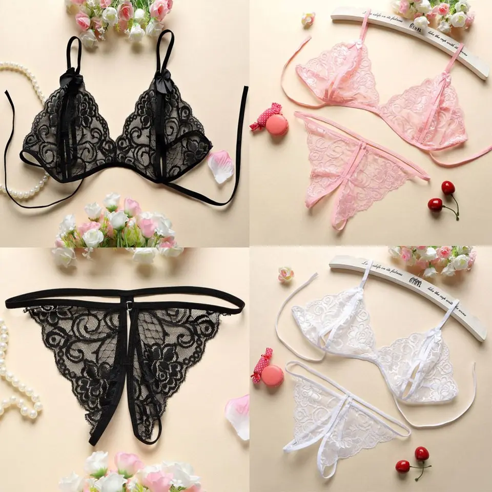 1set spodná bielizeň femme sexy ženy dáma Sexy spodná bielizeň čipka spodná bielizeň spánok