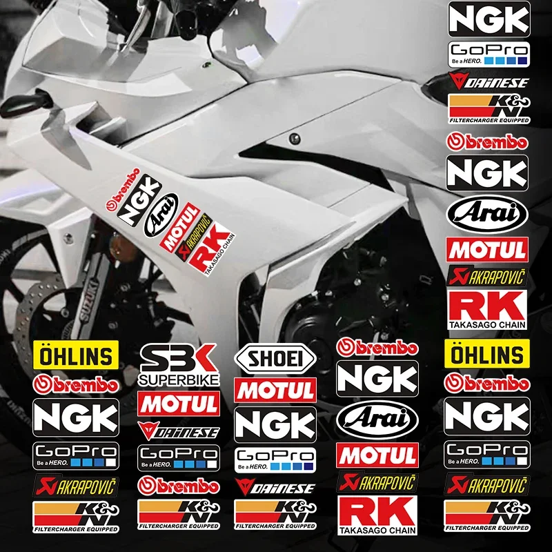 1set sponzor motocyklových nálepiek vodotesné DIY pretekáva pretekárska prilba palivové panely na bočné panely navíjanie vinylové obtisky dekorácia