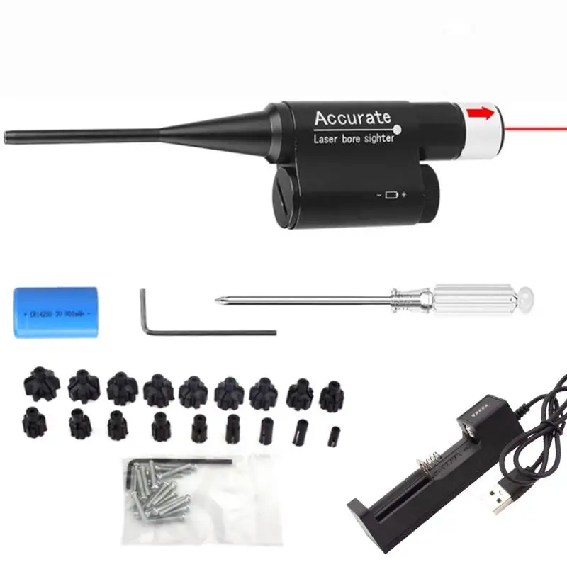 1set Tactical Red Laser Noser pohľad pre kalibru 177 až 12ga pre pištole/pušku/brokovnicu laserový kolimátor s nulovým kolimátorom