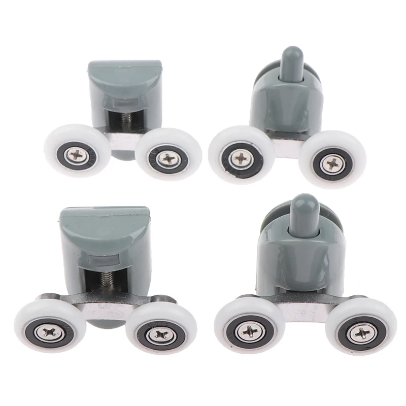 1set Zinok zliatina dvojité sprchové dvere bežec/kladky/valčeky/kolesá s priemerom ložiska 20 mm/23 mm/25 mm/27 mm