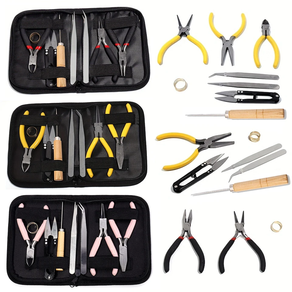 1set/šarža Ornament Tvorba Supoly Kit DIY Tools Set Klietna kliešte pitchery skákacie prsteň otvárač Awl nožnice Nadistie na opravu ozdoby