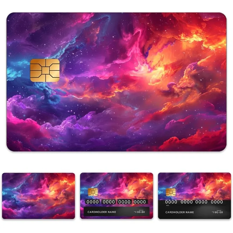 1Sheet Credit DEBITOVÁ KARTA STRANA STRÁNKA STACKER SKY SKY Vodotesné škrabance odolné a atraktívne karty Skin Custom 4 Štýly