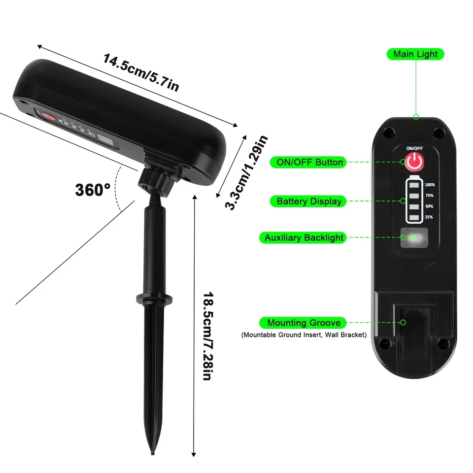 1Solárne LED svetlo vonkajšie solárne nástenné svetlo IP65 Zelené záhradné svetlo Solárne reflektory Solárne uplesty pre stromy Pathway Yard
