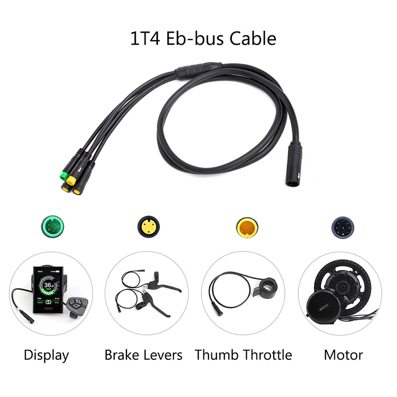 1T4 Hlavný kábel pre bafang 8fun, súpravy motorov stredného náboja, e-bicykle, BBS01B, BBS02B, BBSHD Connect, brzdový displej, elektrický bicykel