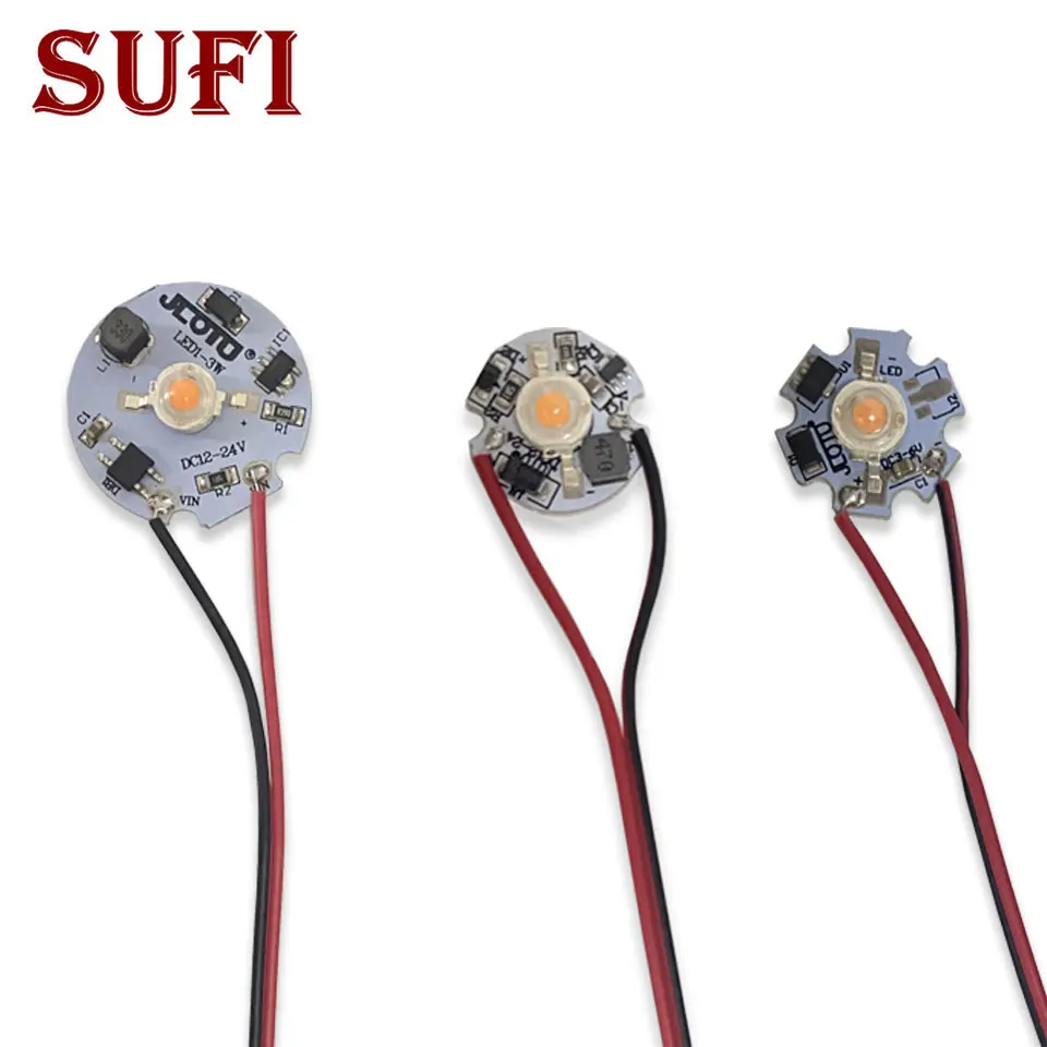 1W 3W LED guľôčková doska DLAP DC3-5V/6-12V/12-24V Drive Free Light Svetlá batéria SDEL SDELO