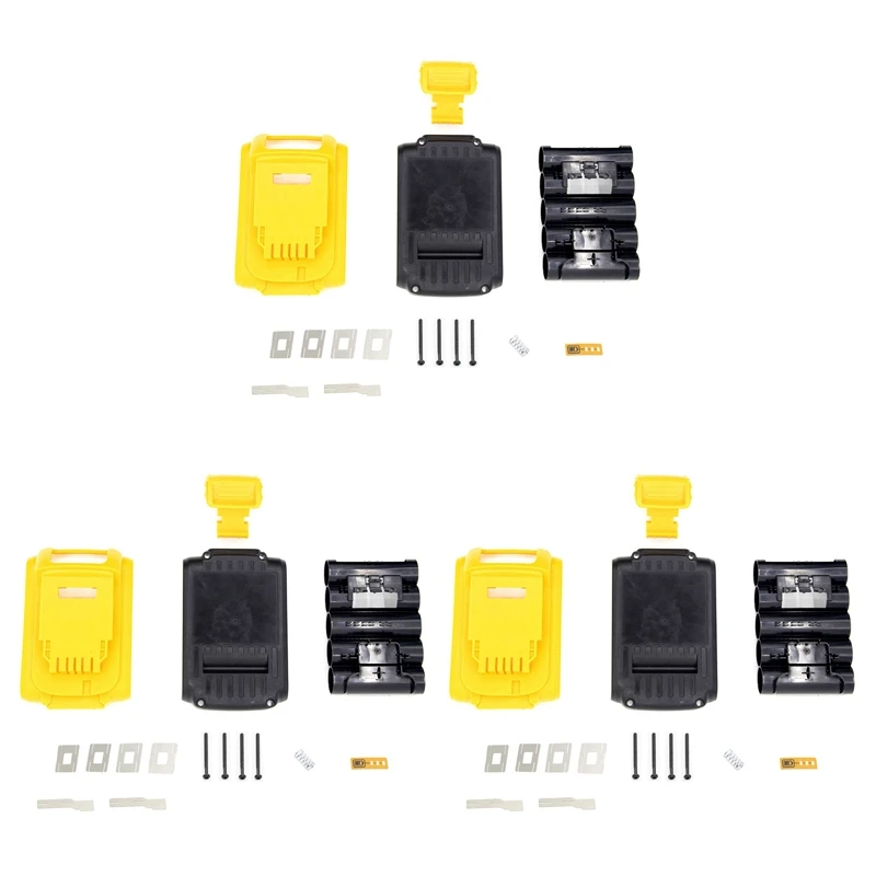 1x 3x výmena batérie Plastové puzdro pre DeWalt 20V DCB201, DCB203, DCB204, DCB200 18V LI-ION BATTÁNA PRE 3A 4A 5A