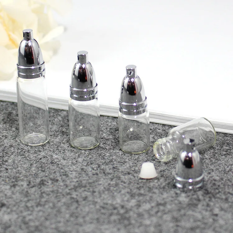 1x skladovanie číre sklenené fľaše Parfum Oil Oil Lucky náhrdelník prívesok so skrutkovou uzáverom náhrdelník Kľúčenka pre ženy pre ženy