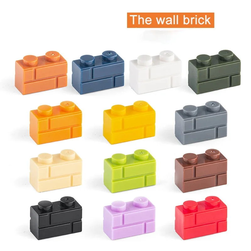 1x2 MOC Wall Brick 60ks Mix Color DIY Classic Education Slope Building Building Kompatibilné s zostavami častíc