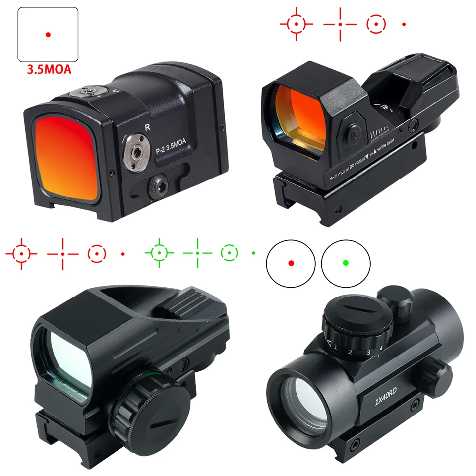 1x40 HD103 HD101AJ Red Dot Dohľad reflex 4 RETICLE SCOOL COLIMÁCIA OPTICS TACTICKÝ GLOCK RIFLE RELEFICKÝ SICK AIRSOFT AIRSOFT