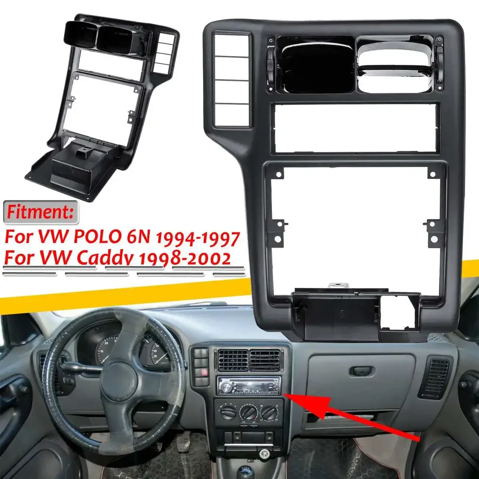 1xcar predný stredový kryt koncentrácie Vzduchový kryt pre VW pre Polo 6N 1994-1997 pre Caddy 1998-2002 ABS 6N1858071A 6N1858069A ABS