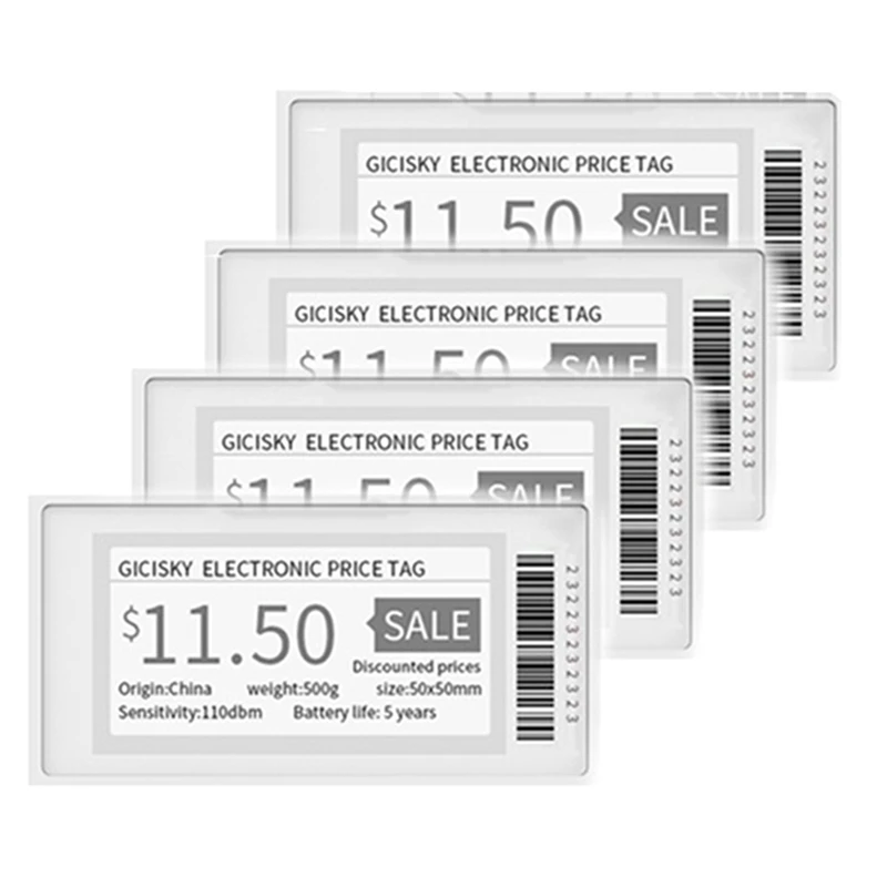 2,1 palcová elektronická cena ESL TFT obrazovky Zobrazujú žiadne chaotické písanie Bluetooth Connect Management pre aplikáciu pre Android