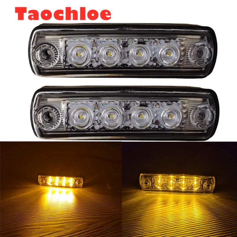 2/10ks 24 V biele jantárové LED LED svetlá Sunvisor pre muža TRGX TGL TGS TRAGS Sunvisor Lights OEM 81252606121 Truck Man Cab Lights Lights