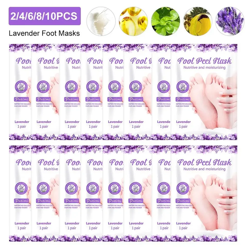 2-10ks exfoliačné nohy Mask Mask Foot Pedicure Ponics Odstránenie odumretých päty na bielenie kože Päty odlupujúce protirakované pešo starostlivosť o pleť