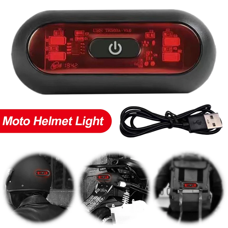2/1ks Moto prilba LED LED ľahké bicykle motocykle Príslušenstvo nepremokavá prilba LED svetlo USB nabíjateľné prilby