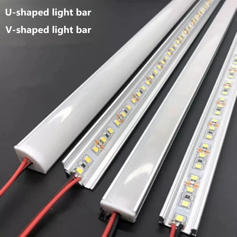 2-20ks LED hliníkové hliníkové tuhé svetlo lišta DC12V 50 cm 20 palcov U/V-SAPE 5730 36LEDS LED hliníkový kanál Domáce dekorácie osvetlenie