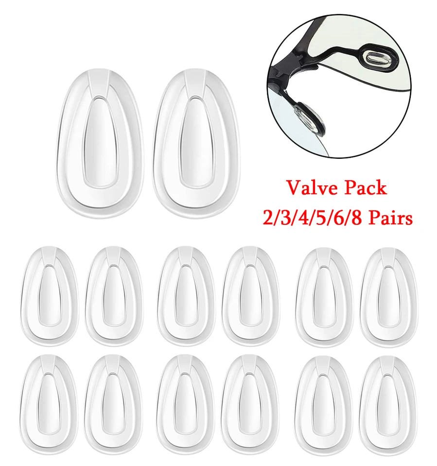 2/3/4/5/6/8 páry nosné vankúšiky pre Oakley Titanium Crosshair OO6014 Rám, čisté náhradné nosné kusové chrániče - hodnota balenie