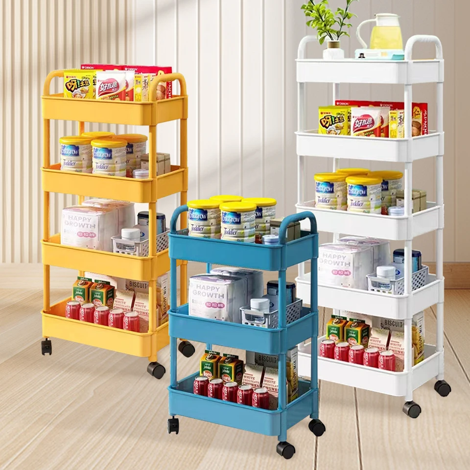 2/3/4/5Tier Mobile Storage Racks Organizátor Trolley Storage Kuchyňa a kúpeľňa Storage Rack Trolley Organizátor Slive Slive