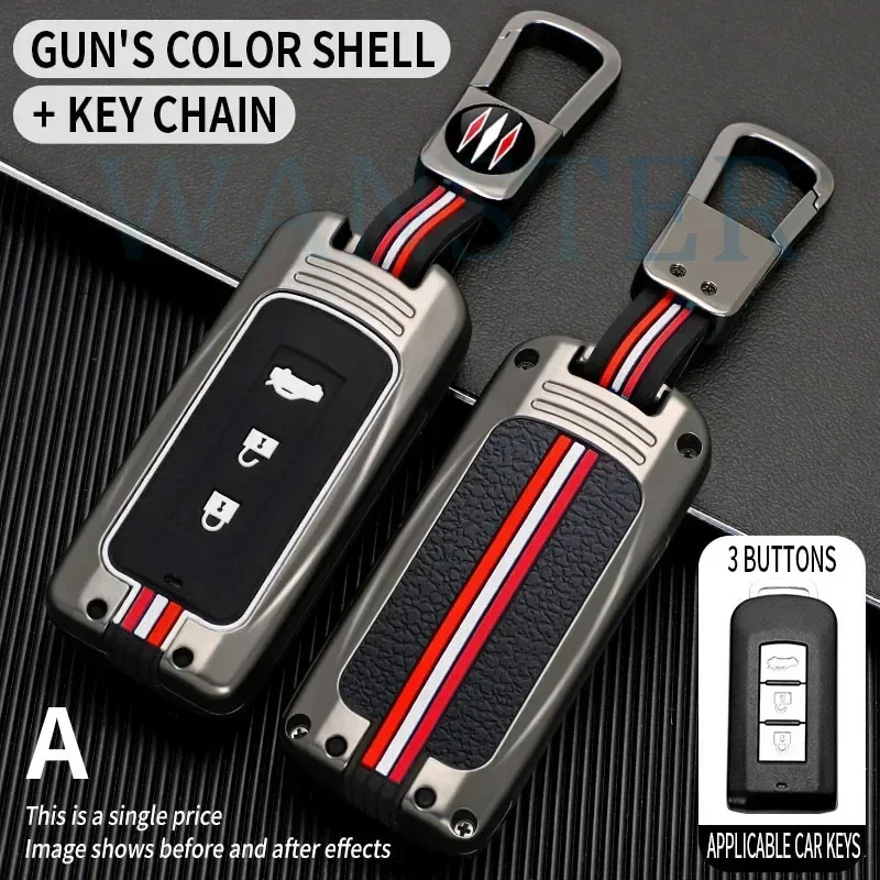 2 3 Bottons Case Cover Cover Fob Case Shell pre Mitsubishi Lancer Outlander ASX Eclipse Cross Cross Pajero Shogun Keychian Accessories