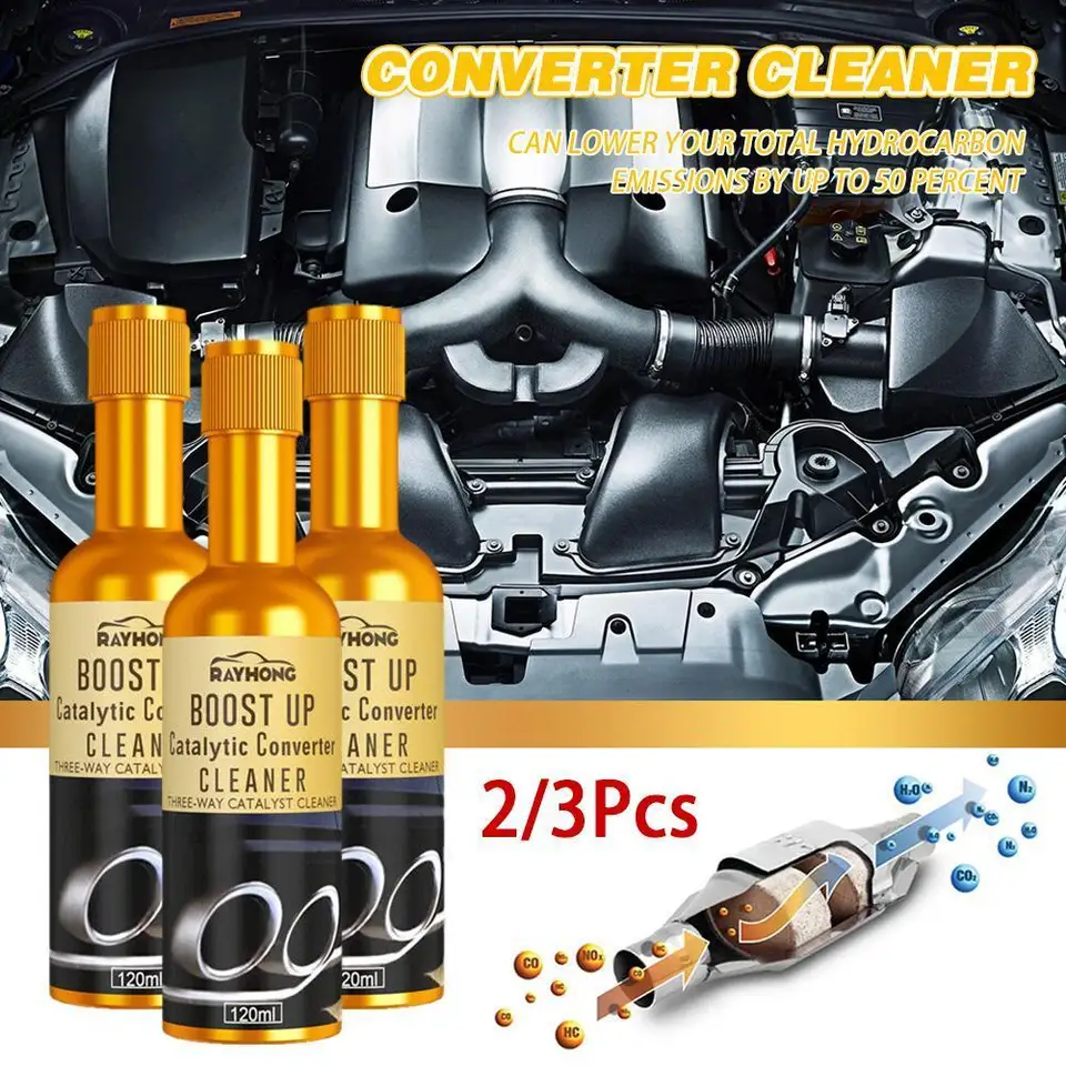 2/3ks 120 ml propagácie automobilov Catalytic Converter Cleanery Easy Cleaner Automobilové urýchľovače Čisté katalyzátory na motor CSV E5H7