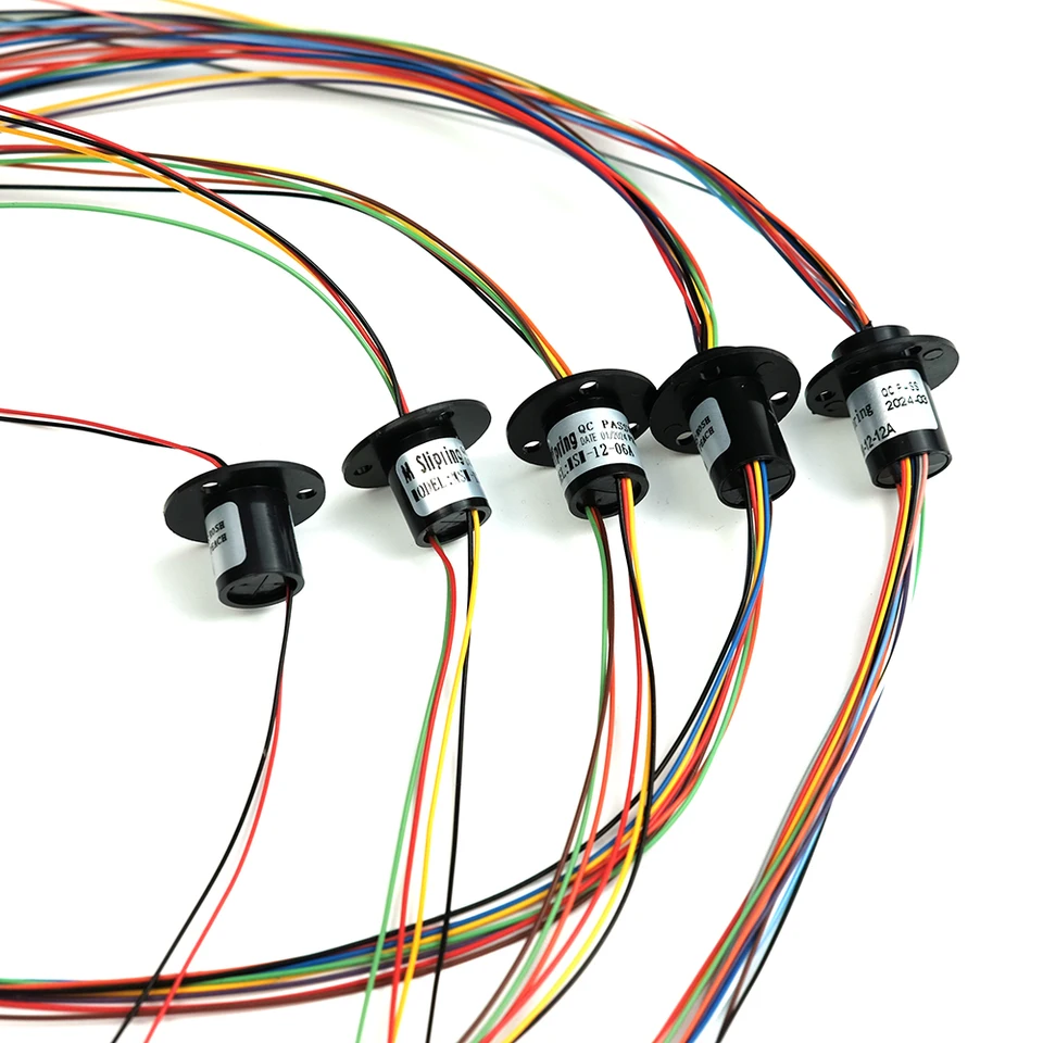 2/4 // 6/8/122Cannel Micro Rotute Slip Ring 2A Priemer 12,5 mm pre RC Excavator Model DIY PTZ Gimbal Electric Collector Rings