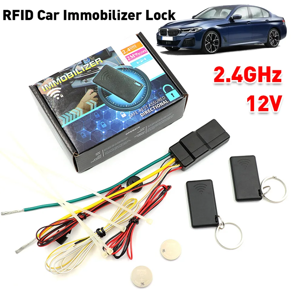 2,4 GHz RFID Wireless Immobilizer Motor Lock Lock Intelligent proti únosu Circuit Cut Auto On Off RFID Immobilizer Car Lock