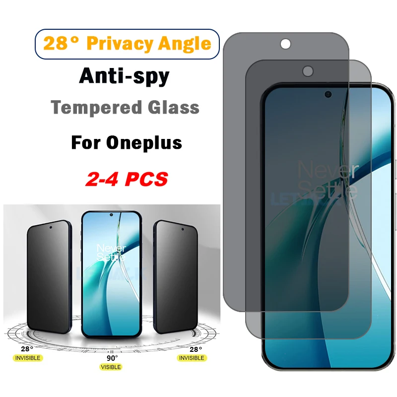 2-4-kus anti-spy temperované sklo pre OnePlus Nord CE4 3 2 LITE PREDAJ SCREET OBRAZ PRE ONEPLUS ACE PRO 10R 10T 9RT 9R 9 8T