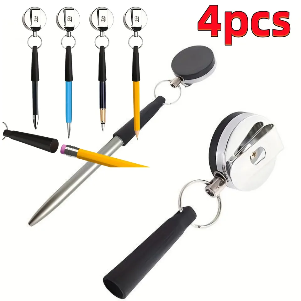 2/4 kusy vysokohorské zatiahnuteľné držiak na ceruzku Pull Pull Cencil, Elastický držiak silikónovej ceruzky, Forcarpenters, sestry, servírky