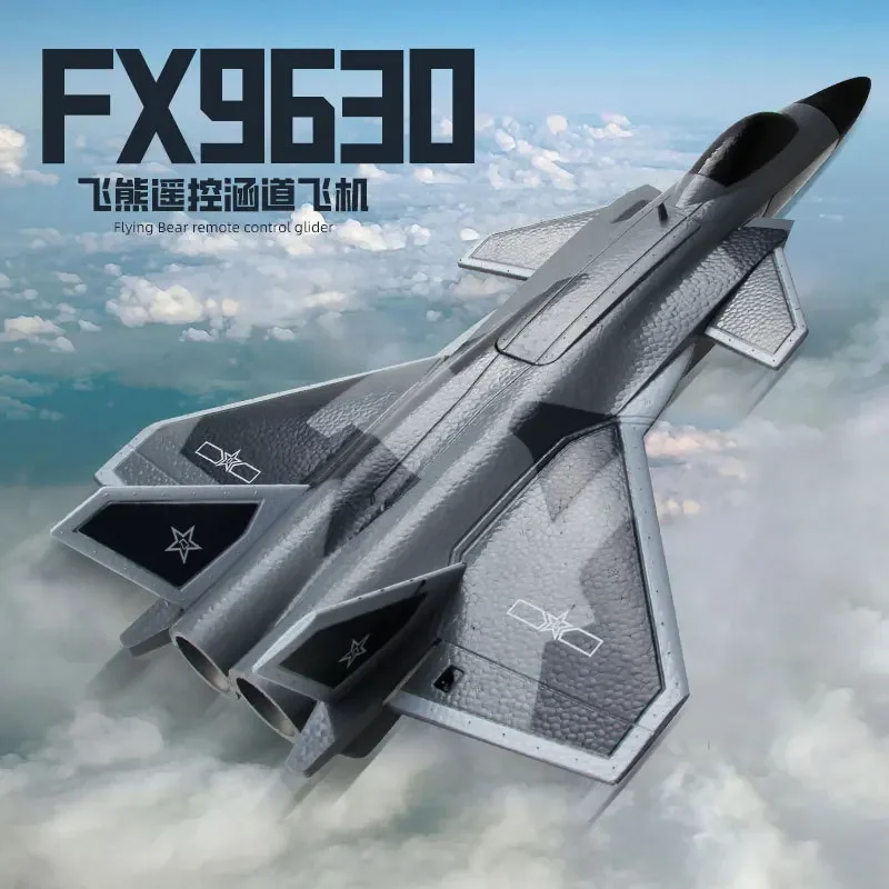 2,4G FX9630 Four-Kannel J-20 Diaľkové ovládacie lietadlá Ductované modelové lietadlá lietadlá J20 Fighter Model Toy Darček