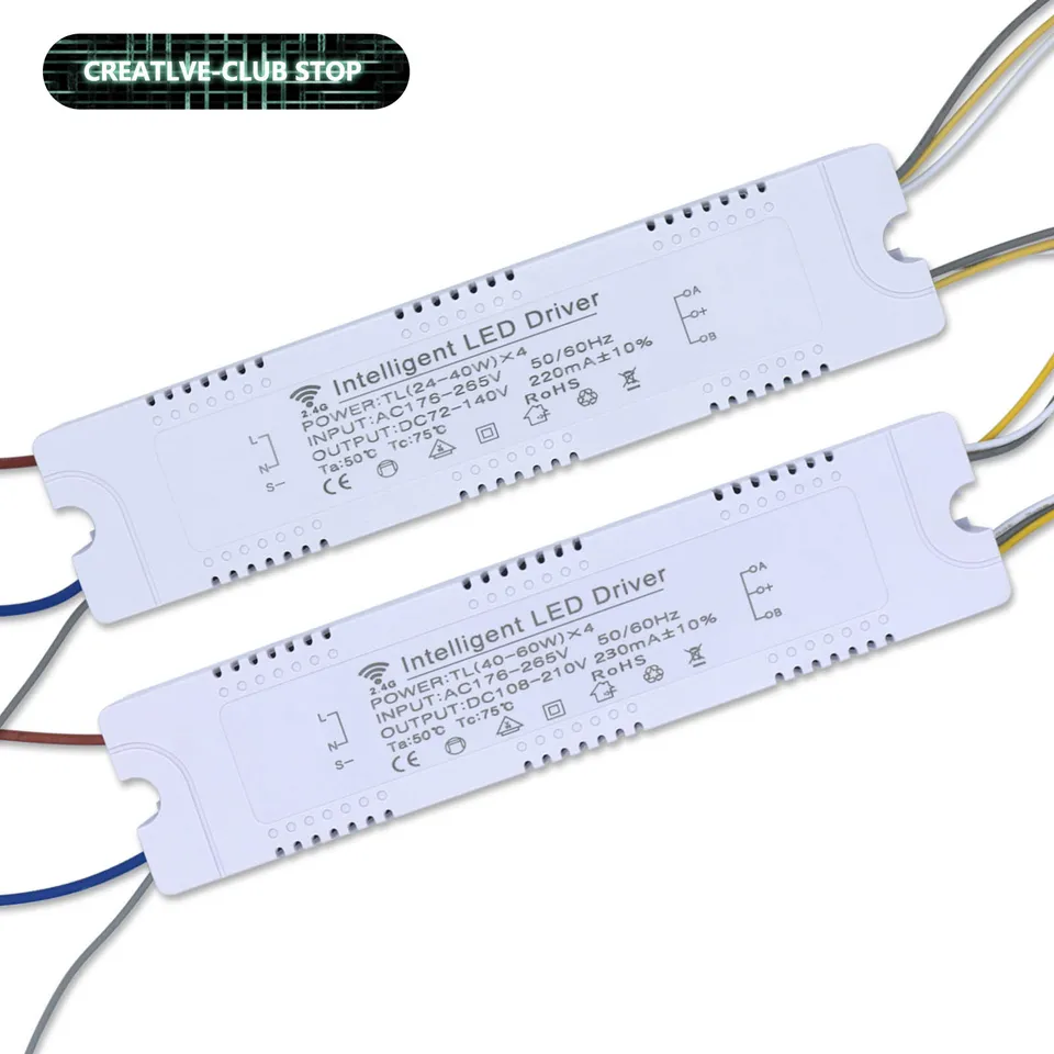 2,4G RF diaľkový ovládací ovládač LED ovládač LED (20-40W) X4 (40-60 W) X4 220MA 230MA SLEFTING TRANSFORMER pre ovládač stmievania LED