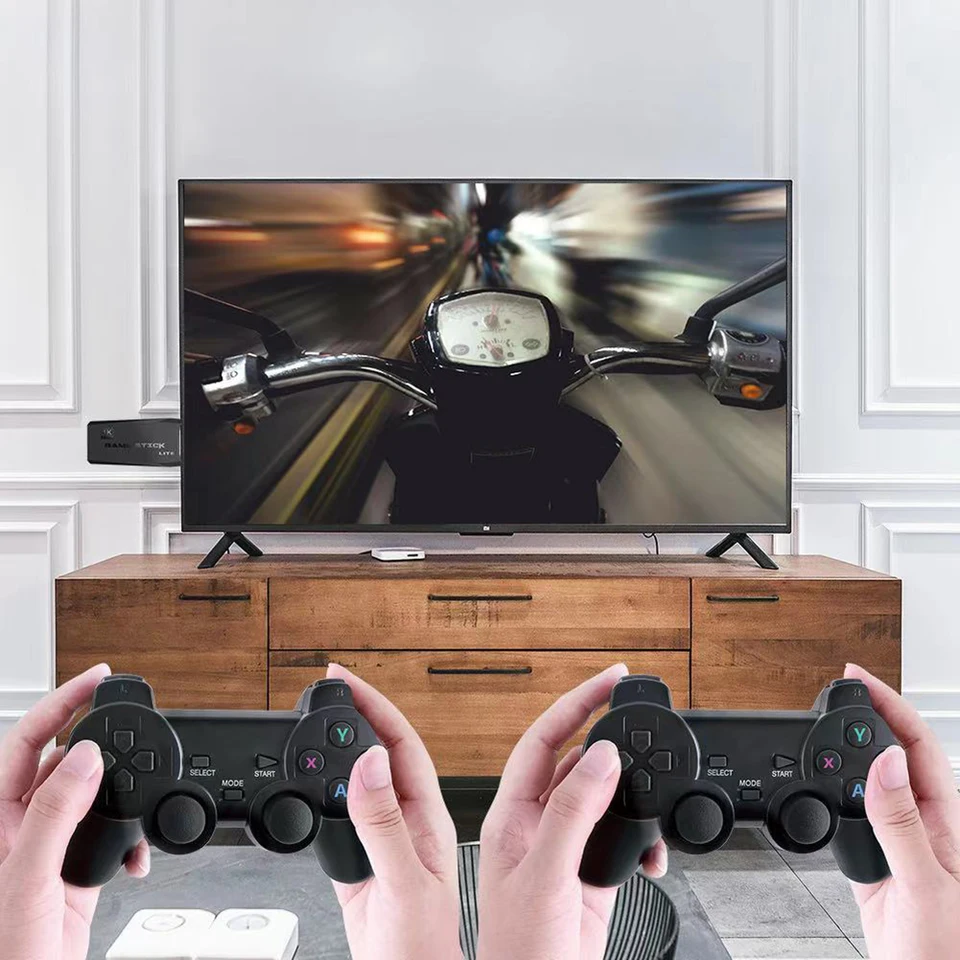 2,4G TV Game Stick No Controller Wireless Game Stick so zoznamom vstavaného zoznamu 10000+hry HDMI kompatibilný kábel pre PS1