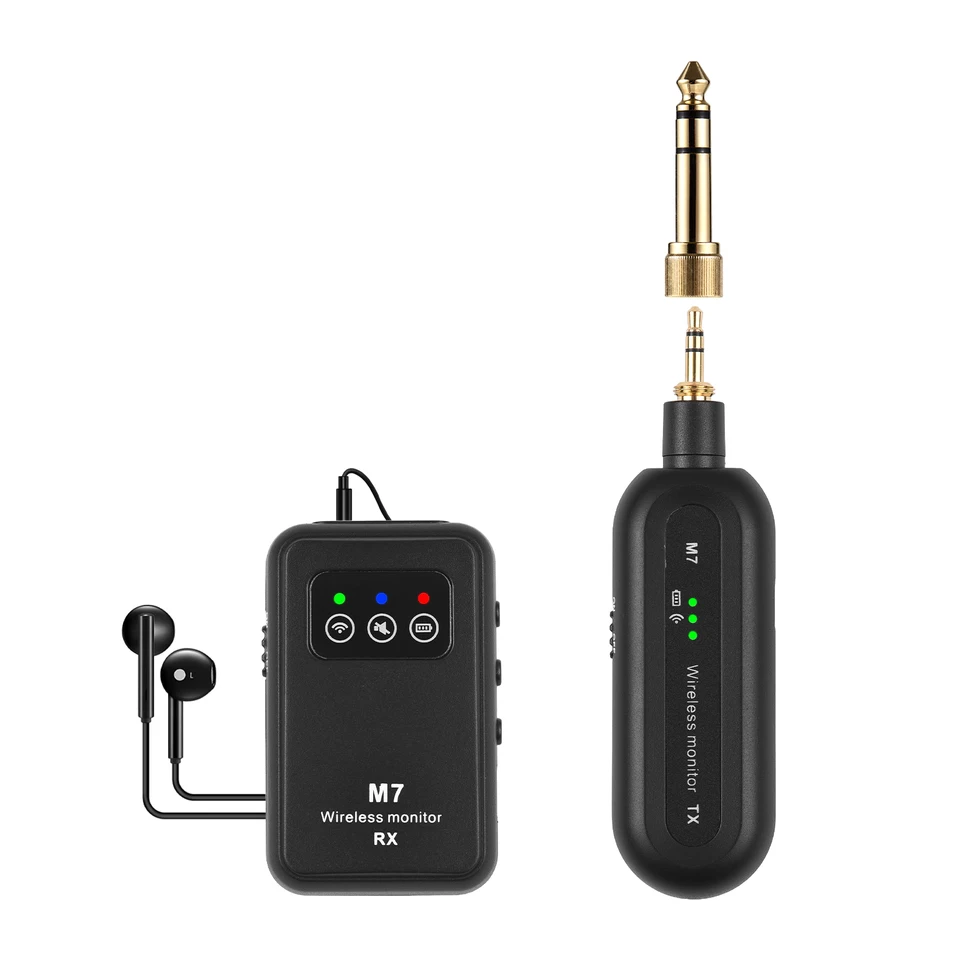 2,4g Wireless In-Ur Monitor Systém stereo 90 ° Rotate vysielač sada automatického párovania s slúchadlami monitora