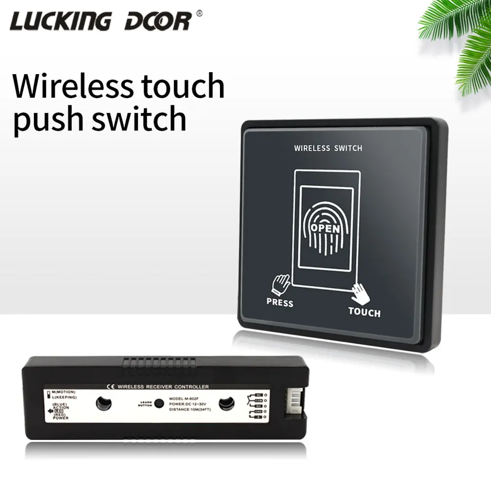 2.4G Wireless Ručne dotykový spínač Gate Opener Automatické posuvné dvere Služba Dvere Výstupné ovládacie prvky Systém Spínača
