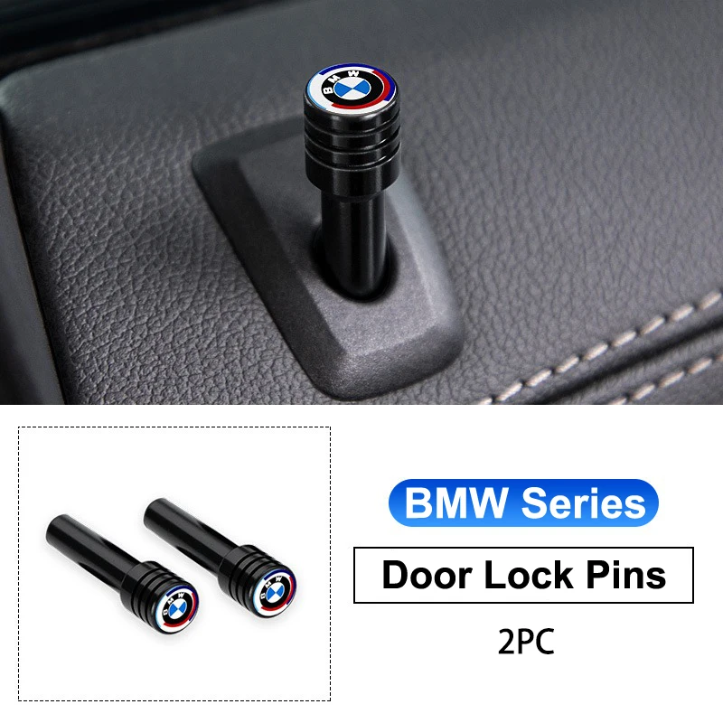 2/4ks zliatiny zliatiny automobilu Dverne Pins Pins Car Interiérový zámok Knob Pull Pins pre BMW All Series E60 E90 E70 E84 F10 F30 F34 F01 F25 F26