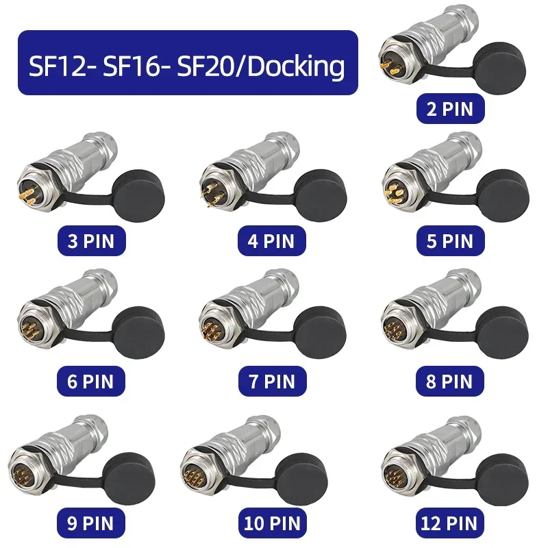 2/5/20 sety SF12/SF16/SF20 Aviation Panel MONTAPLE KONEKTOR Mužská objímka samostatná zástrčka 2 3 4 5 6 7 9 10 12 PIN