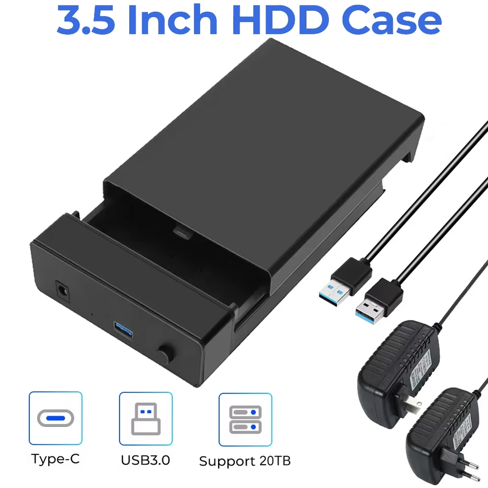 2,5 3,5 palca HDD puzdro typu C a USB3.0 Pevný disk SATA na USB 3.1 Externá čítačka pevného disku 20TB adaptéra pre notebook pre PC