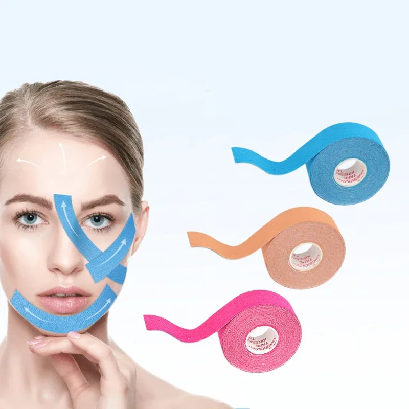 2,5 cm*5m V line Kineziologická páska pre tvár krku oči Zdvíhanie vrások Remover nálepka pásky na tvár s pleťom starostlivosť Nástroj Elastic Elastic Elastic