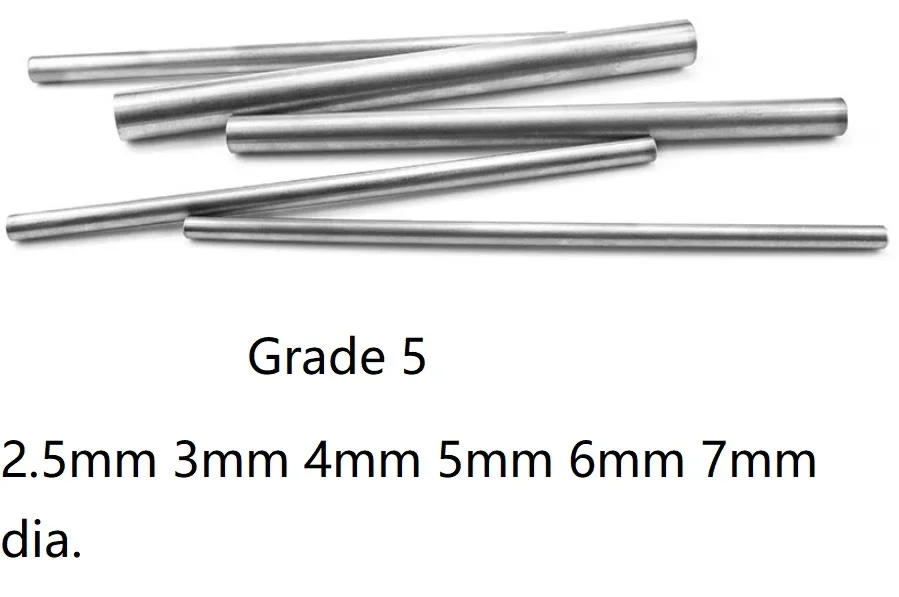 2,5 mm 3 mm 4 mm 5 mm 6 mm priemer. Stupeň 5 TA6V zliatina Titanic Ti Stick ti Bar BT6 TI-6AL-4V GR5 TC4 ROUND ROUND