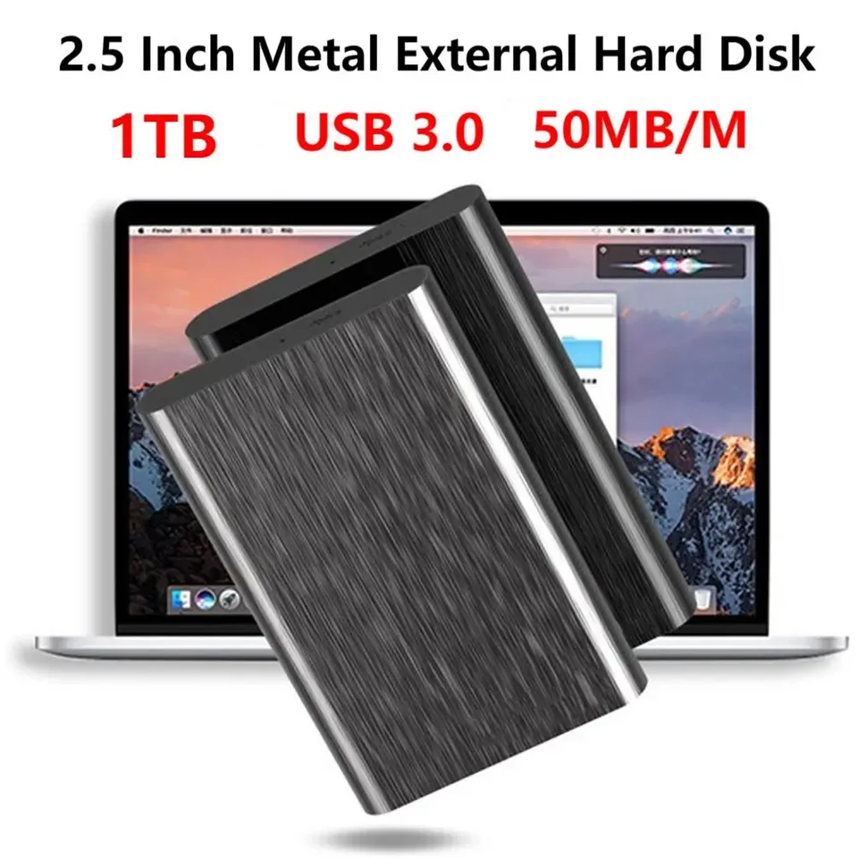 2,5 palca prenosný kovový externý externý jednotka USB 3.0 Mobilný pevný disk 1 TB Externý pevný disk a prehrávanie pre počítač MacBook Tablet PC