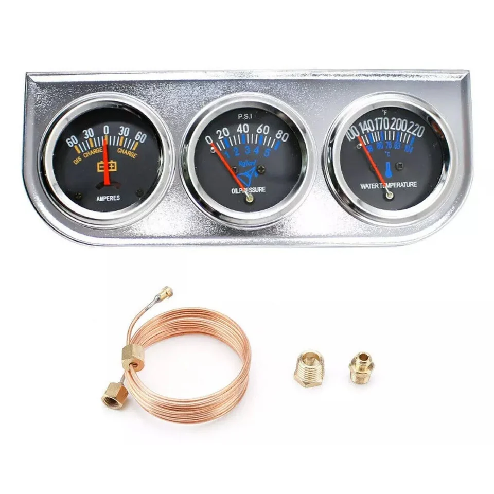 2 '' 52 mm automatický tlak na olej tlaku voda Temp AMP merací zosilňovač s trojitým rozchodom SET