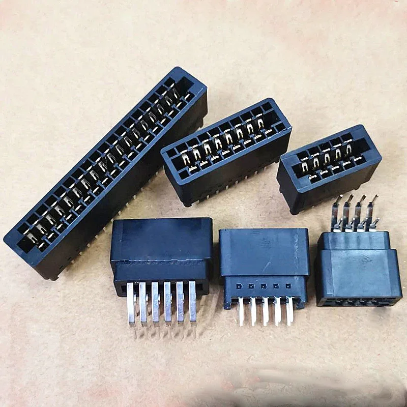 2,54 mm konektor konektora sloty na slotu slota na zásuvku s zásuvkou PCB PCB Rovný zakrivený kolík 4p6p10p12p14-86p
