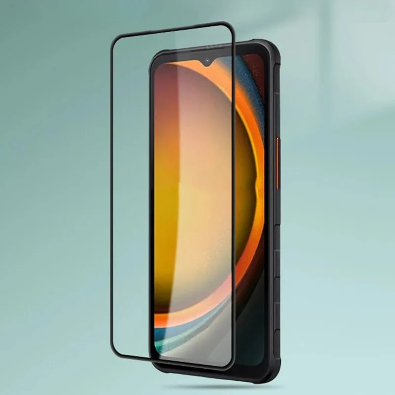 2,5D HD Temperované sklo pre Samsung XCover 7 Čierna hrana číra chránič obrazovky pre ochranný predný film Samsung XCover7