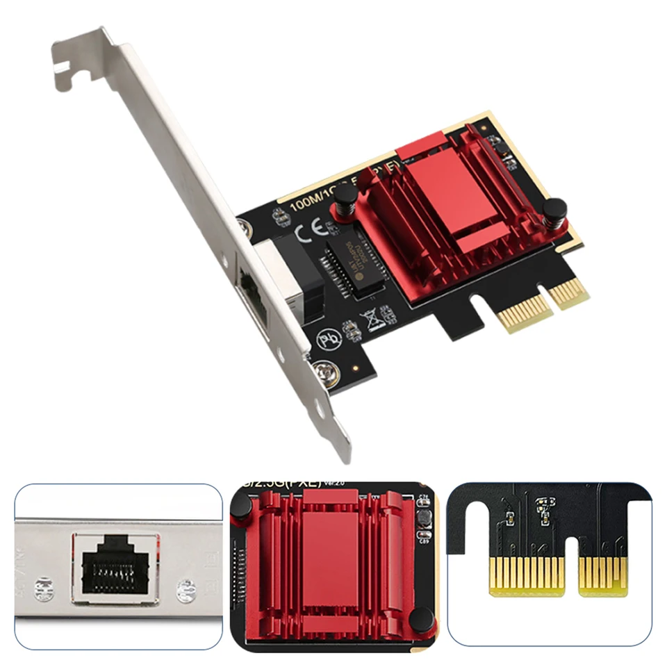 2,5G sieťový adaptér PCIe 10/100/1 000 m/2,5 Gbps Gigabit Ethernet PCI Express Sieťová karta RTL8125B Ethernet Card pre stolný počítač