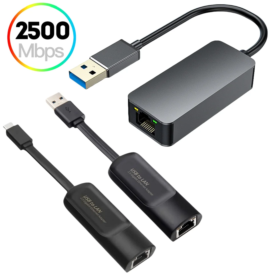 2,5G USB3.0 Ethernet Gigabit Network Adapter 2500 MBPS USB 3.0 až RJ45 LAN káblová sieťová karta 2,5 GBPS pre Mac prenosný počítač Mac prenosný počítač Mac
