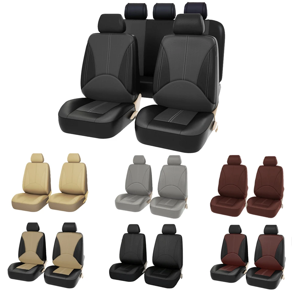 2/5Seats PU kožené autosedačky pre kožené autosedačky pre SKoda Superb Fabia Octavia Rapid Rapid Yeti Combi Karop Kodiaq Automobile sedadlo vankúš na vankúše