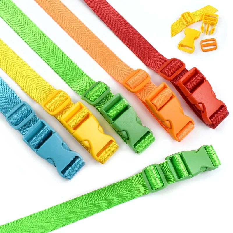 2/5sety 20/25 mm plastové uvoľňovanie sponky Tri-glide posúvače Webbing Tack Bag Strap Strap Strep