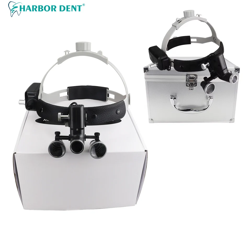 2,5x/3,5x Dental 5W LED hlava svetlo svetlo LAMP Binokulárne loupy Jas