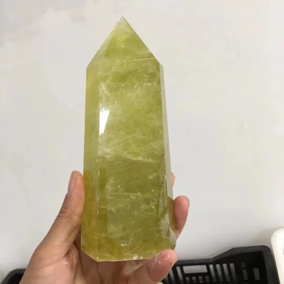 2,6 kg Prírodné krištáľové body Citrine Energy Energy Stone Reiki OBELISK Žltý kremeň Tower ORNAMENT PRE DOMÁCNE DECON Pyramíd