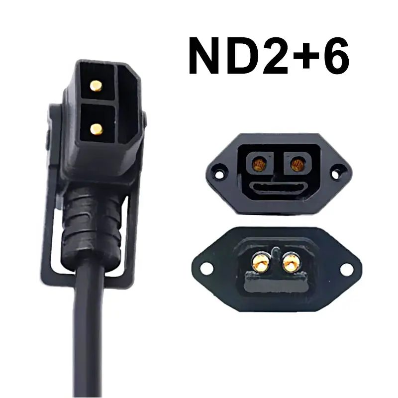 2+6 konektor batérií E-Bike 2+6 2+0 Objímka na nabíjanie elektrického nabíjania s káblom IP67 Mužské ženské batérie zástrčka