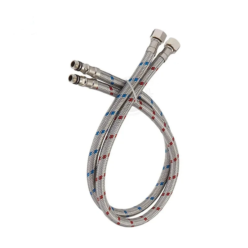 2 60 cm hadica z nehrdzavejúcej ocele G1/2 Horúce a studené mixéry Faucet Inlet Pipe Hose Hadicy Kúpeľňa Kuchyňa Kuchyňa Príslušenstvo